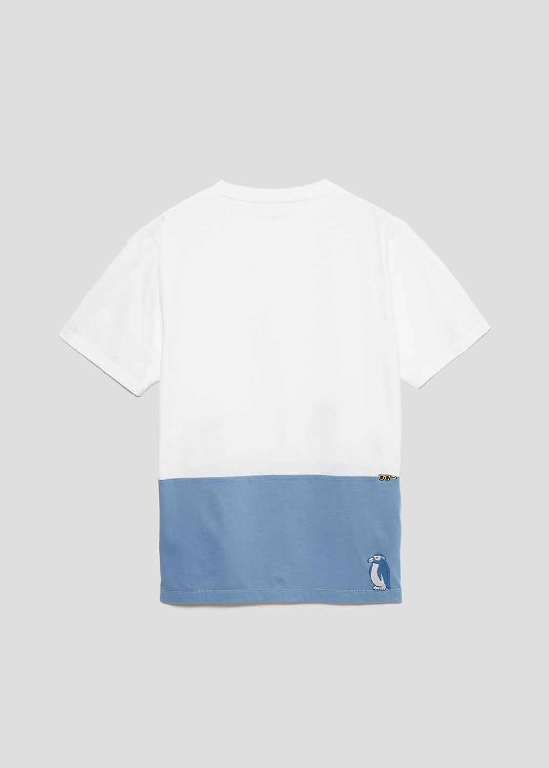 Bicolor Short Sleeve Tee (City boy Penguin)