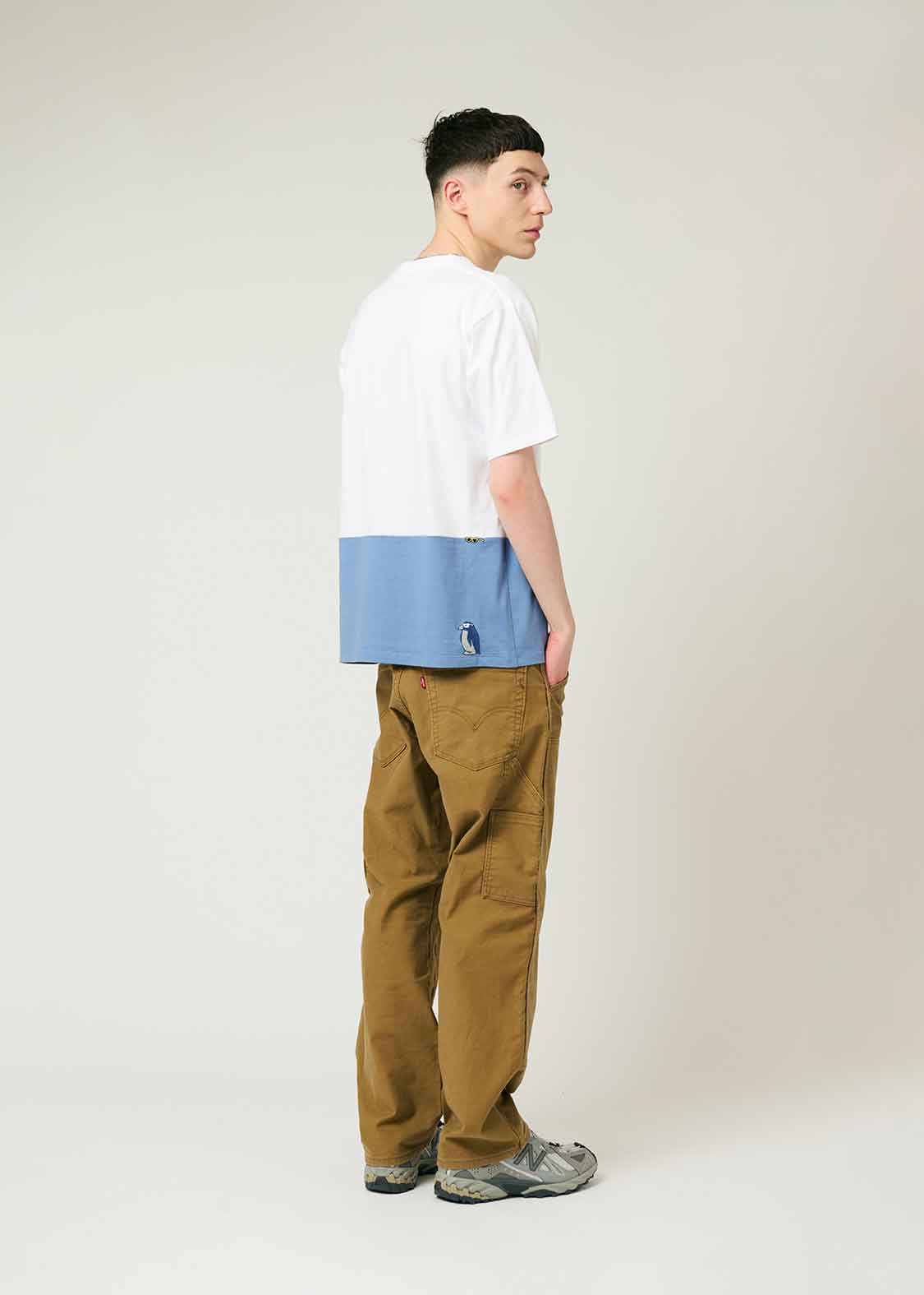 Bicolor Short Sleeve Tee (City boy Penguin)