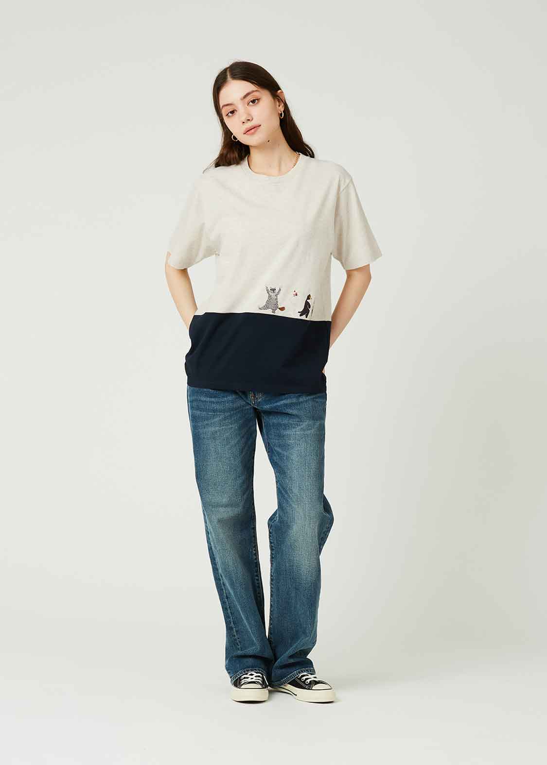 Bicolor Short Sleeve Tee (THE FOUR CATS Walk)