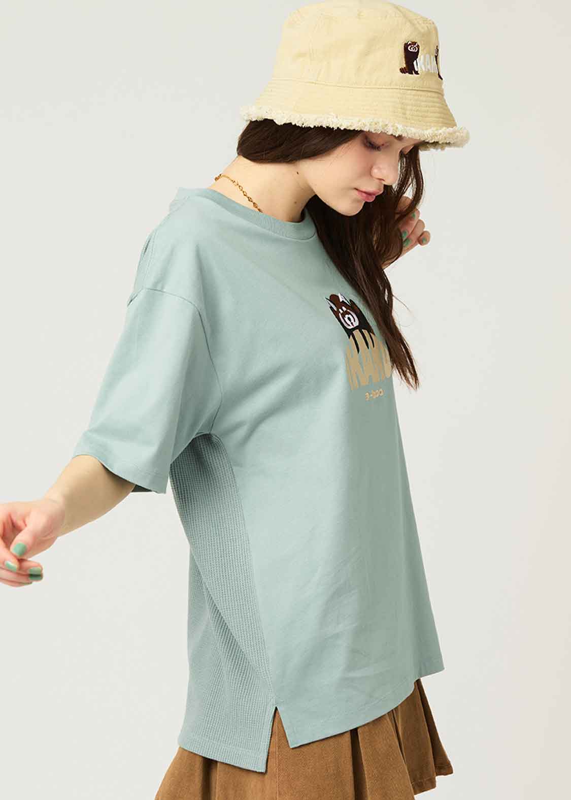 Back Waffle Short Sleeve Tee (Ikaku a-boo)