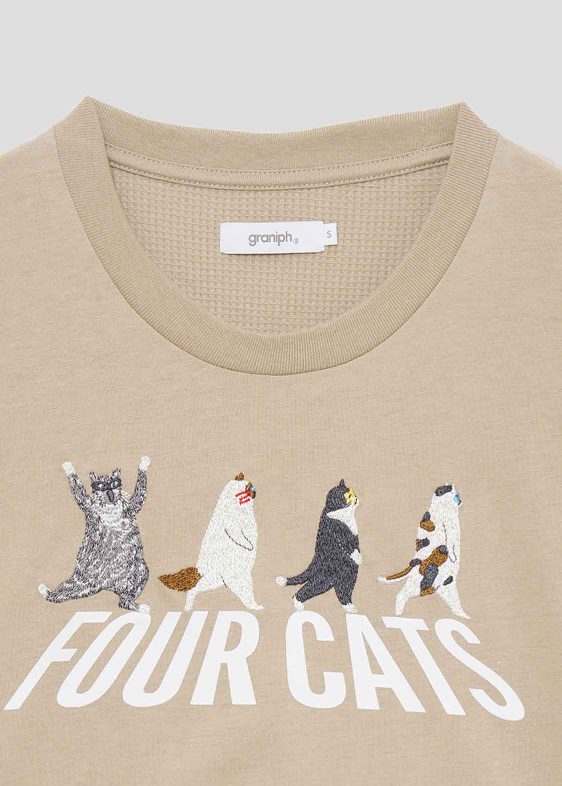 Back Waffle Short Sleeve Tee (THE FOUR CATS Walk)