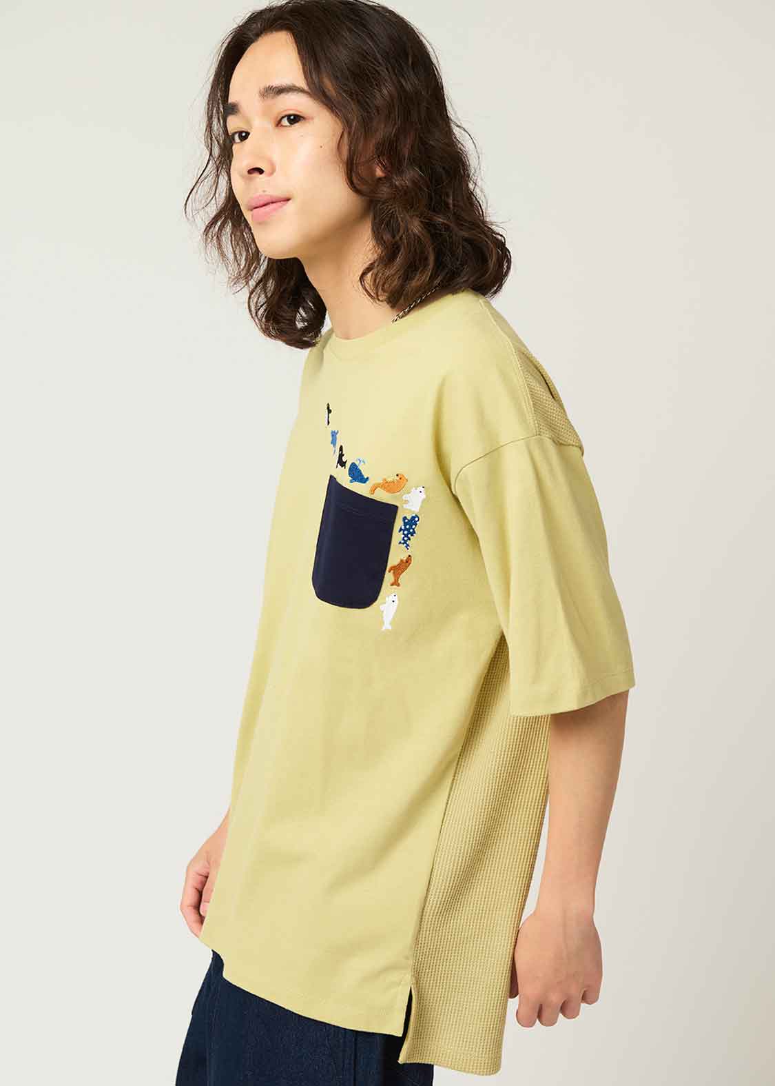 Back Waffle Short Sleeve Tee (Marine Animals)