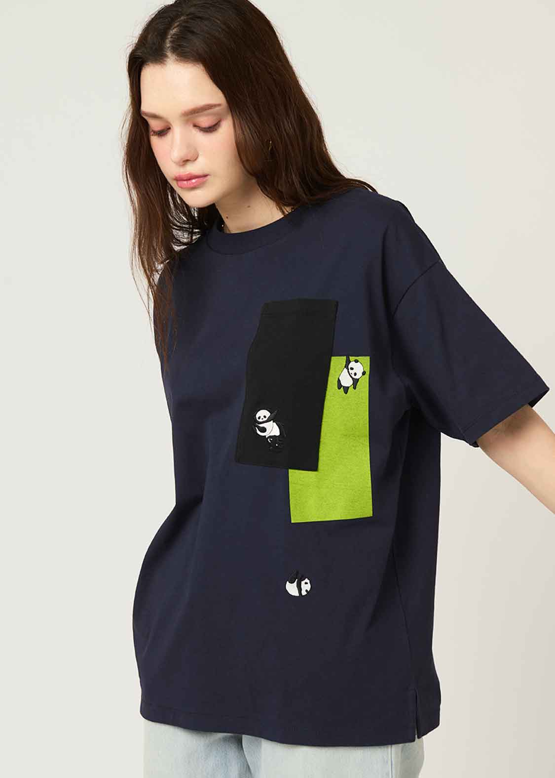 Big Silhouette Short Sleeve Tshirt (Rolling Pandas)