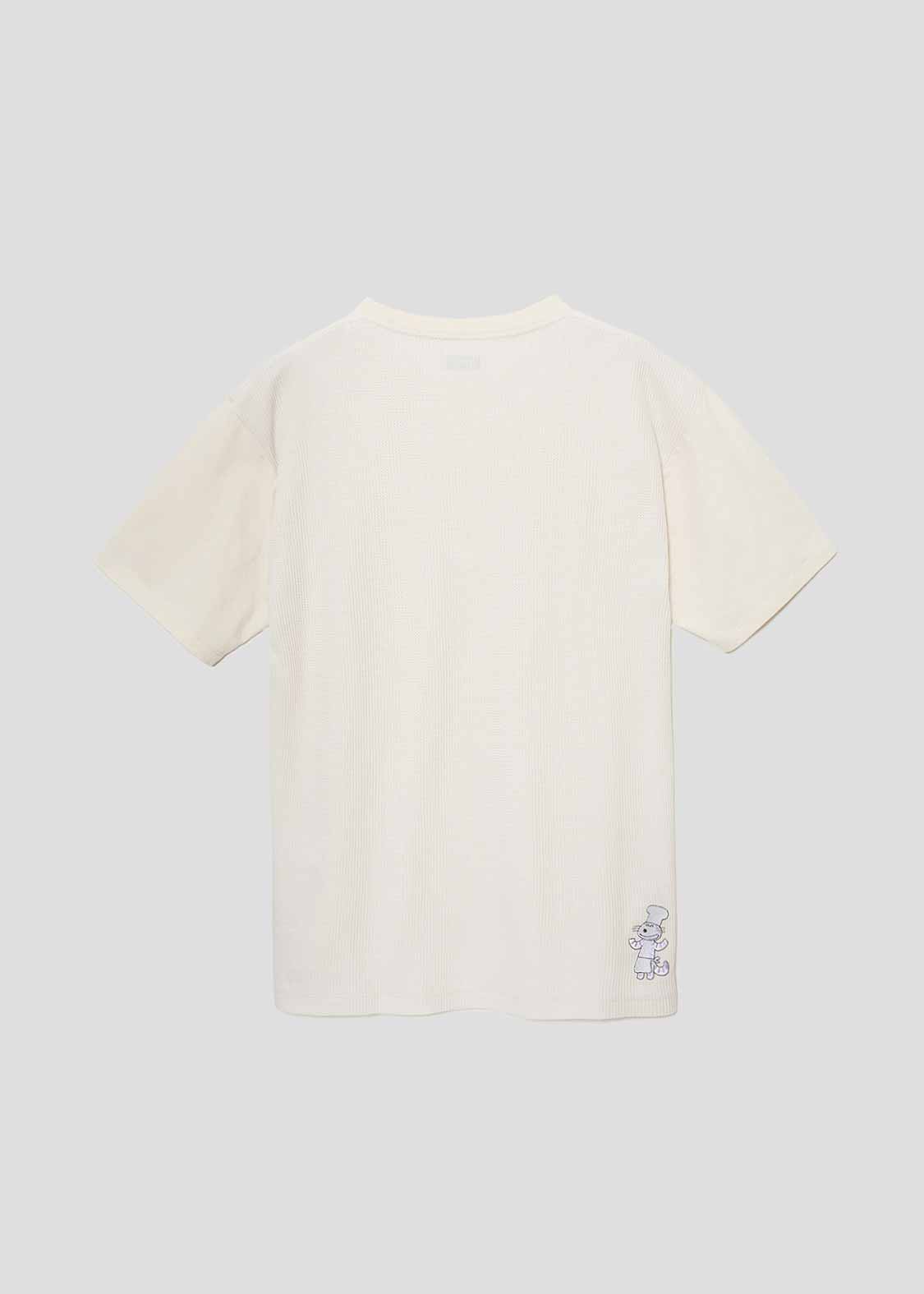 11 Piki no Neko Back Waffle Short Sleeve Tee (11 Piki no Neko_Signboard)