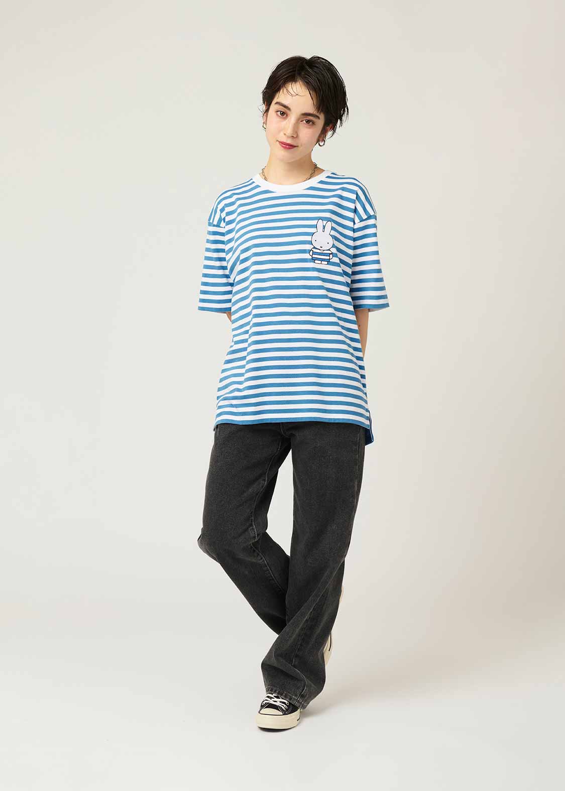 miffy Back Waffle Short Sleeve Tee  (miffy_miffy Stripe)