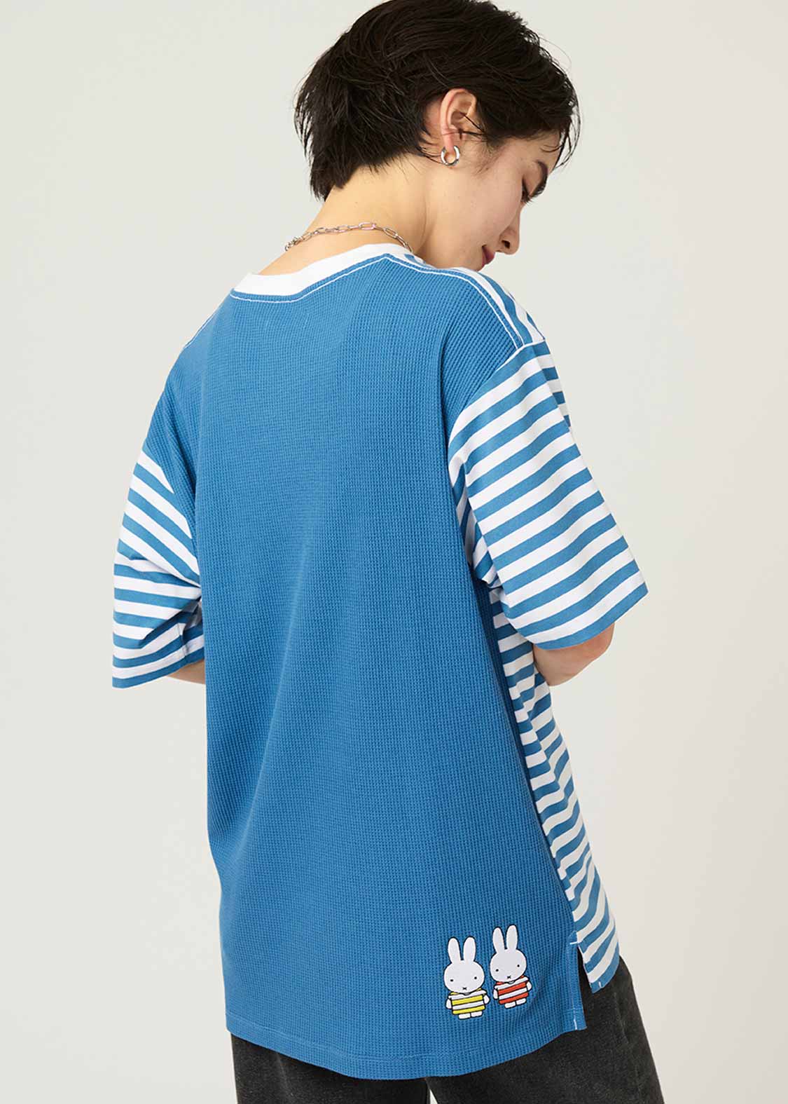 miffy Back Waffle Short Sleeve Tee  (miffy_miffy Stripe)