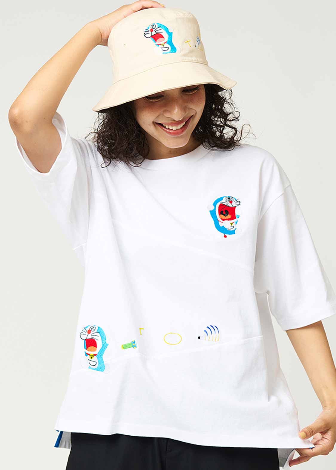 Doraemon Big Silhouette Half Sleeve Tee (Doraemon_Panic)