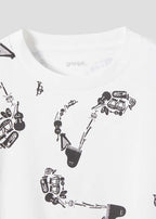 Multi Pattern Big Silhouette Short Sleeve Tshirt (Beautiful Shadow Orchestra)