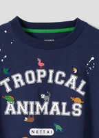 Big Silhouette Short Sleeve Tshirt (Tropical Animals)