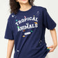 Big Silhouette Short Sleeve Tshirt (Tropical Animals)
