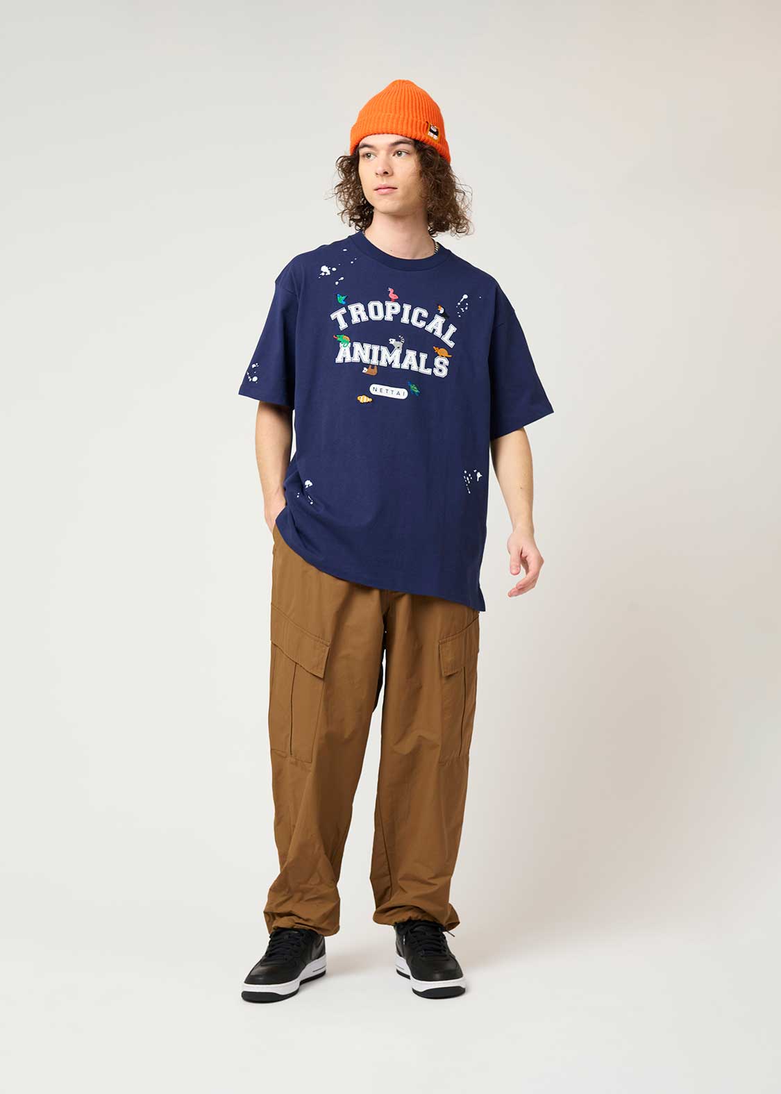 Big Silhouette Short Sleeve Tshirt (Tropical Animals)