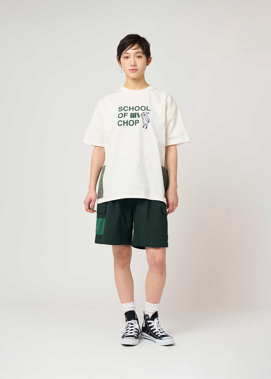 Side Pocket Big Silhouette Short Sleeve Tshirt  (School of Chop)