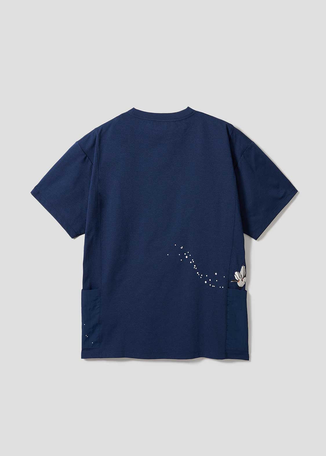 Side Pocket Big Silhouette Short Sleeve Tshirt  (Shimaenaga)