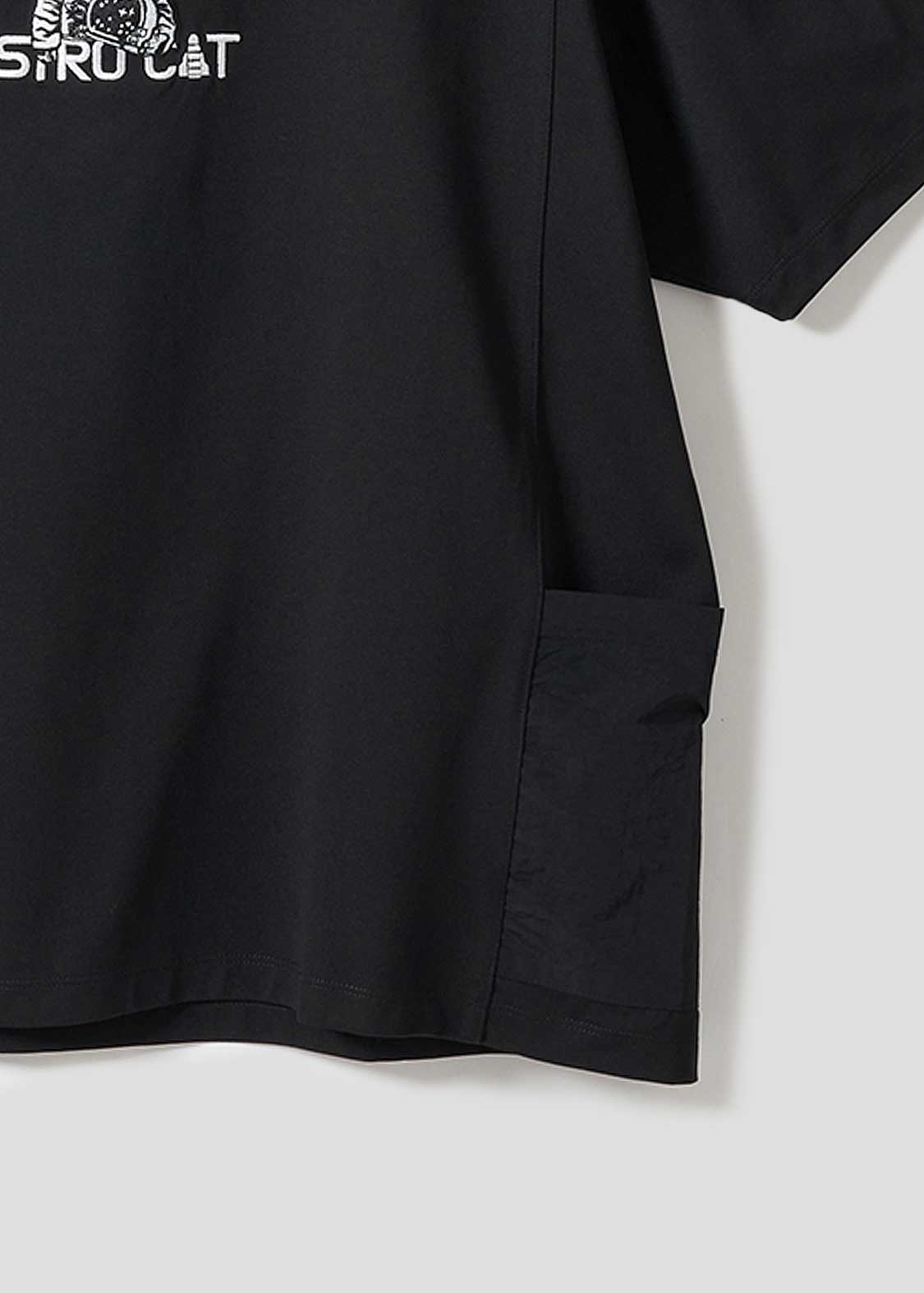 Side Pocket Big Silhouette Short Sleeve Tshirt  (ASTRO CAT)