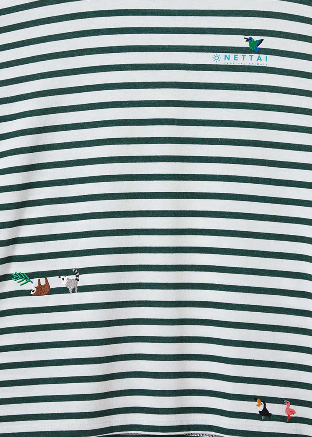 Double Face Stripe Tee (Tropical Animals)
