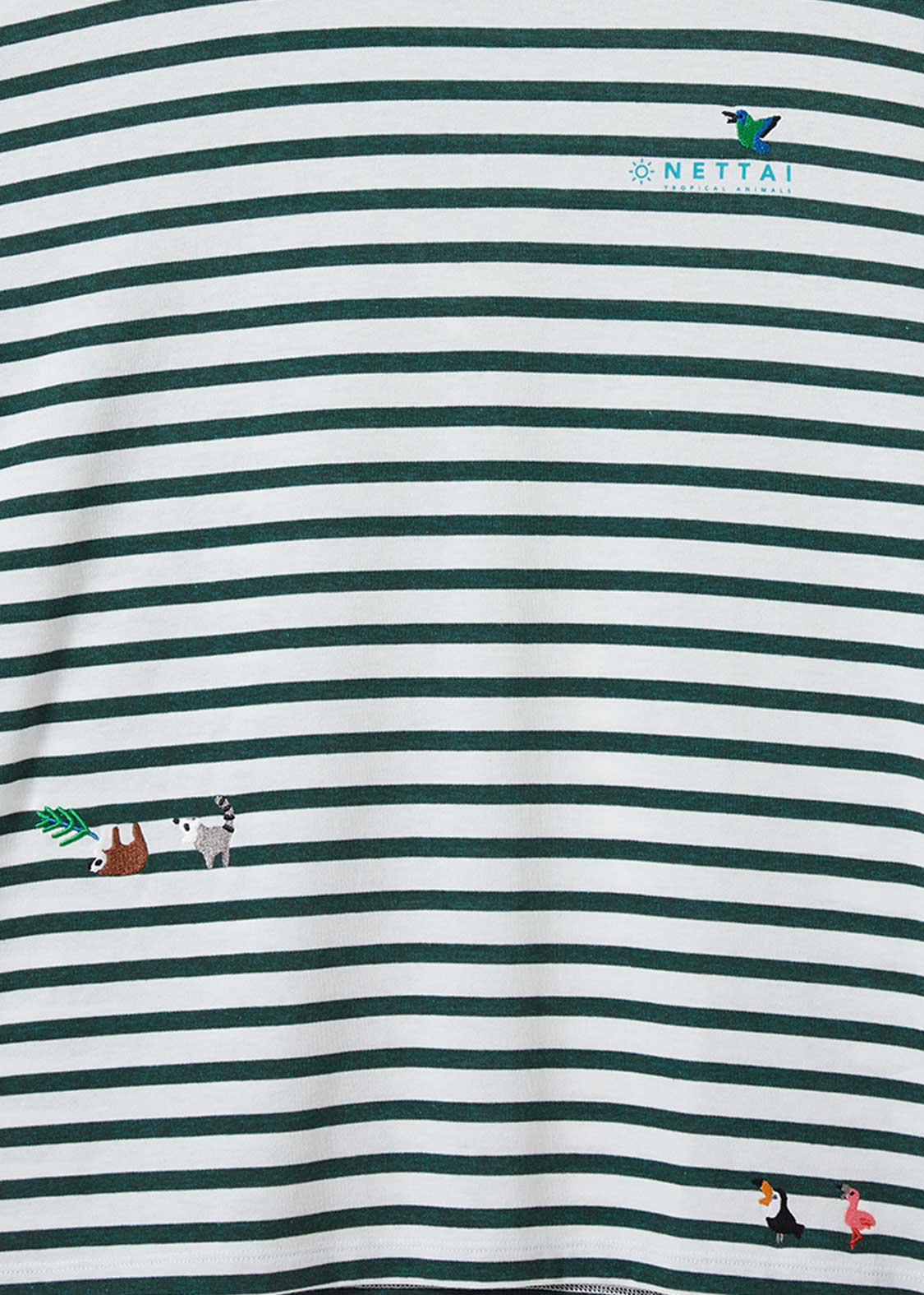 Double Face Stripe Tee (Tropical Animals)