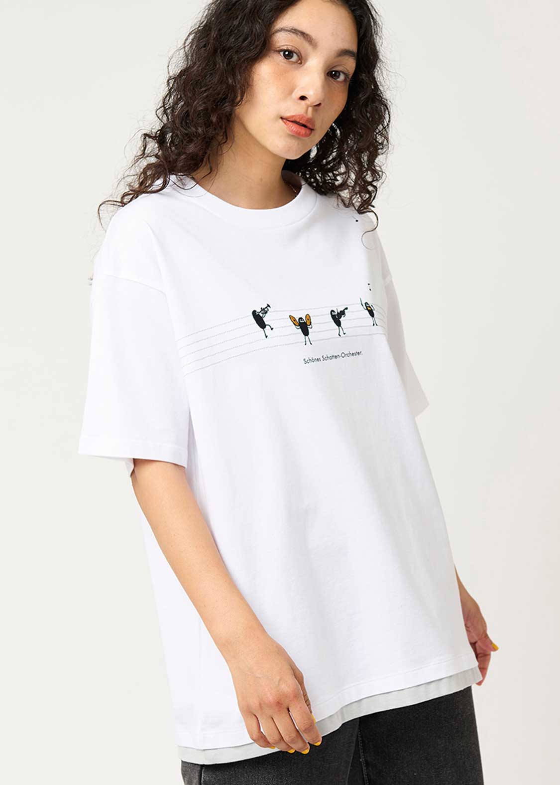 Layered Big Silhouette Short Sleeve Tshirt (Beautiful Shadow Orchestra)