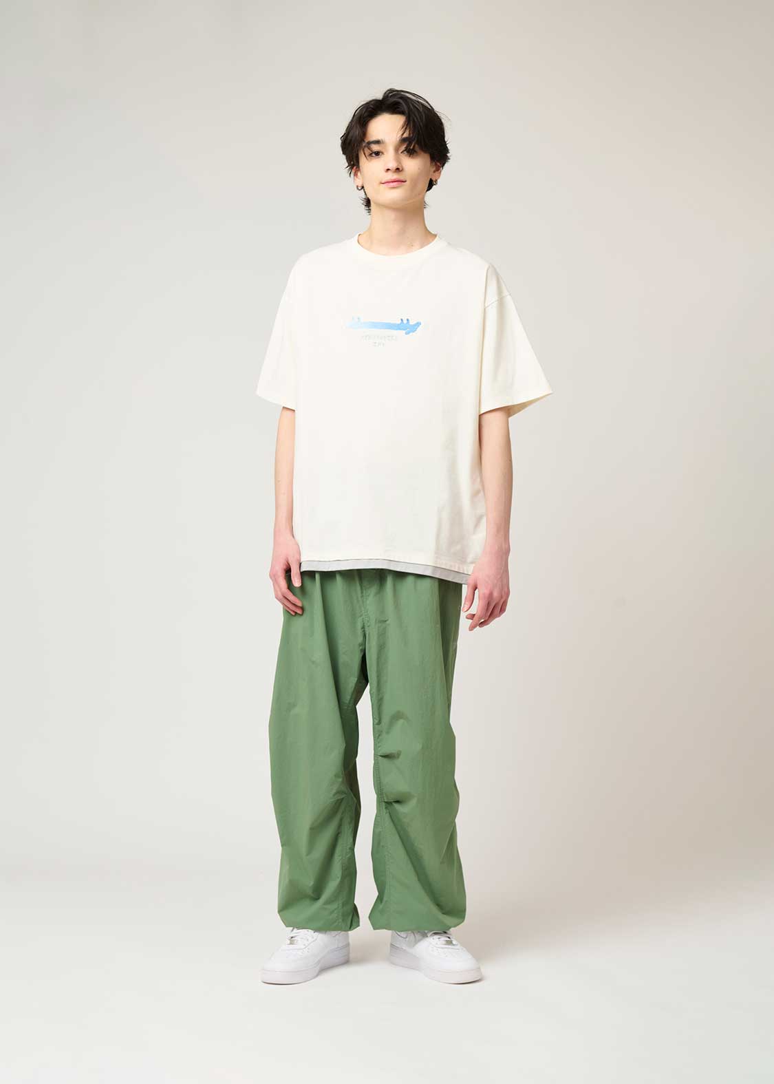 Layered Big Silhouette Short Sleeve Tshirt (Nemusugiru Inu)
