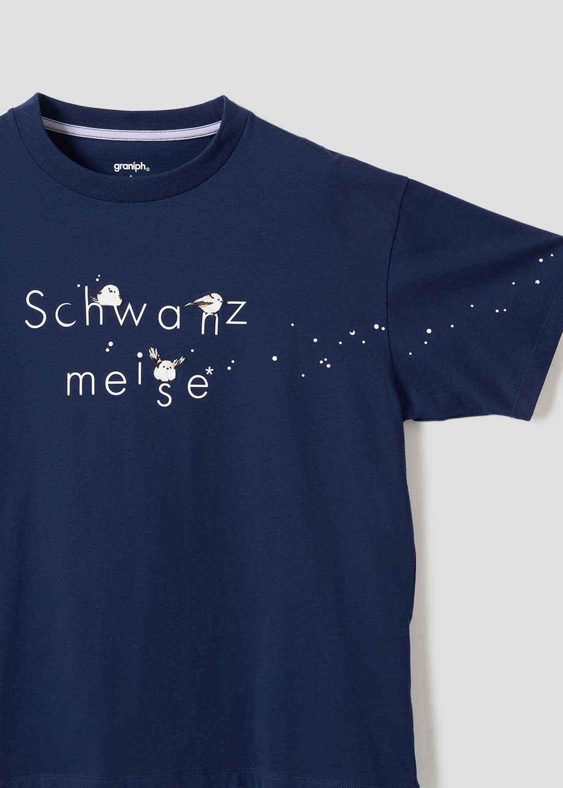 Layered Big Silhouette Short Sleeve Tshirt (Shimaenaga)