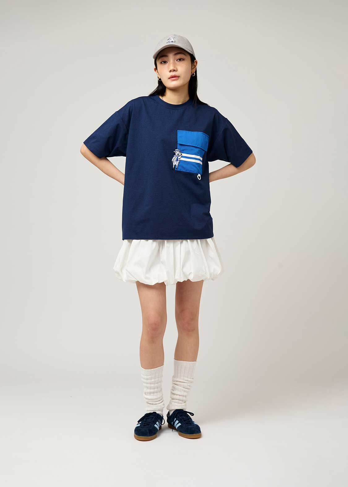 Big Pocket Big Silhouette Dry Short Sleeve Tshirt (Lamb Chop Marine)
