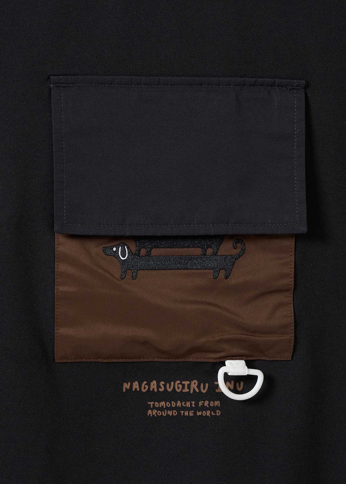 Big Pocket Big Silhouette Dry Short Sleeve Tshirt (Nagasugiru Inu Tomodachi from Another World)