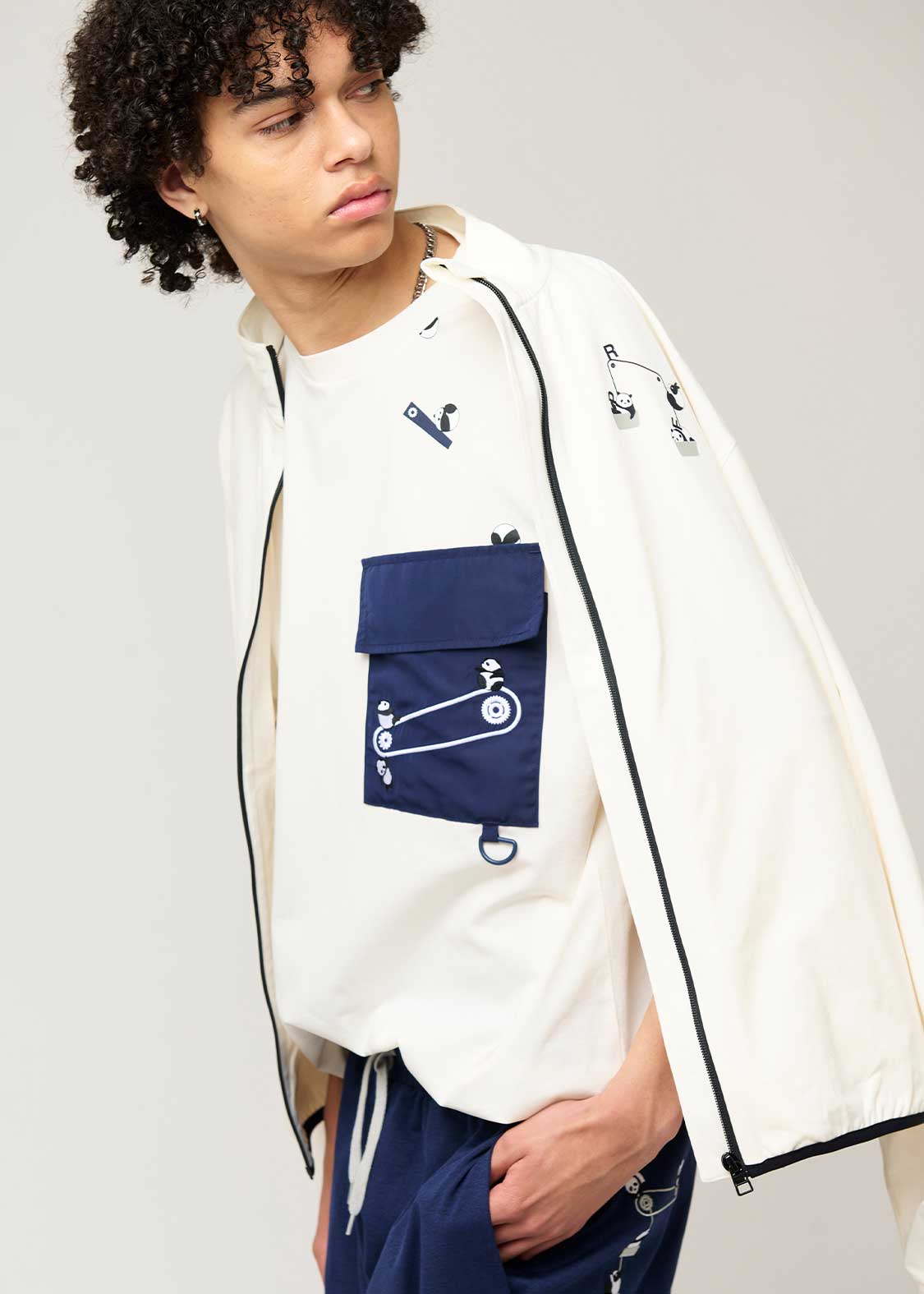 Big Pocket Big Silhouette Dry Short Sleeve Tshirt (Rolling Pandas Factory)