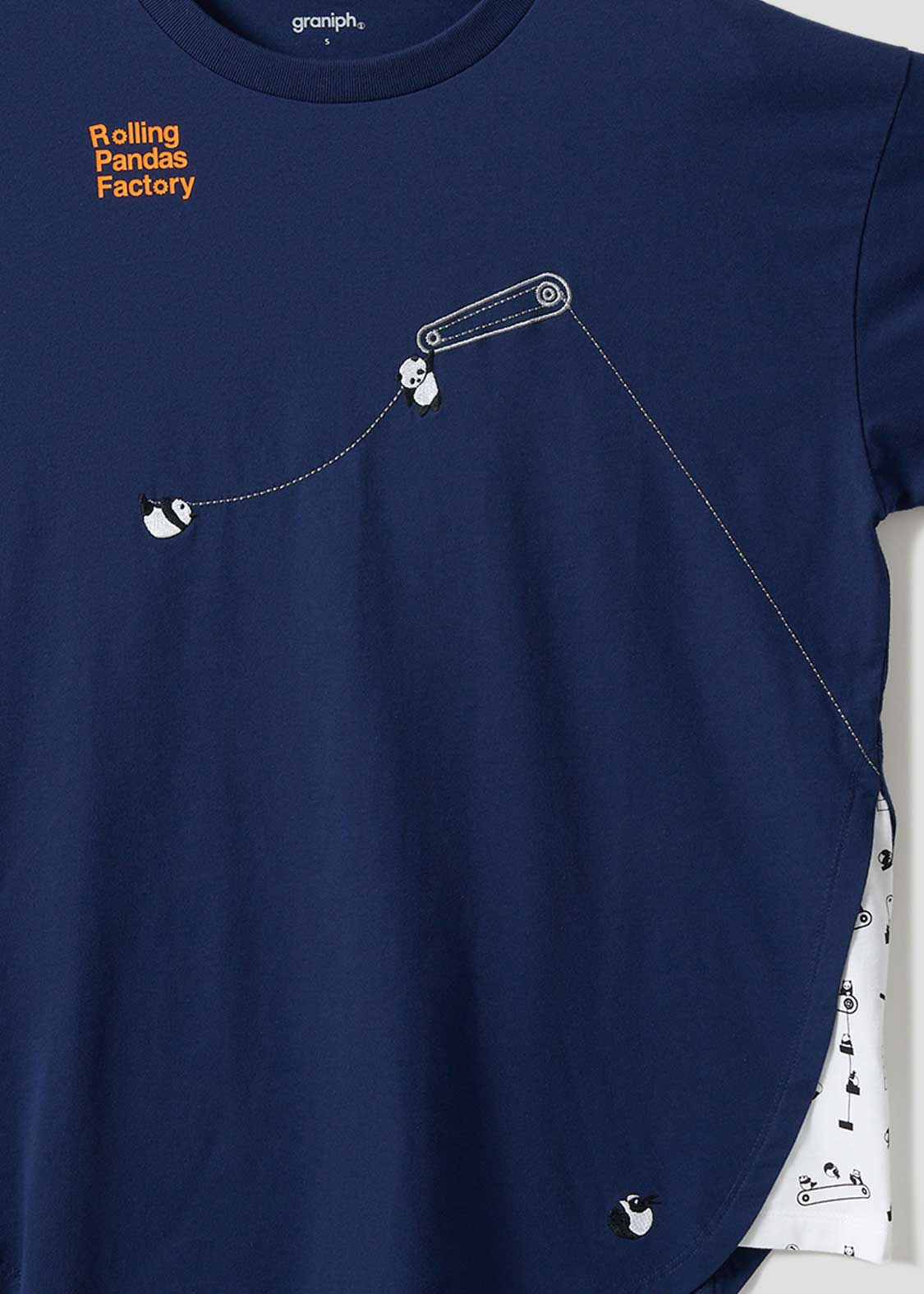 Side Gusset Short Sleeve Tee (Rolling Pandas Factory)