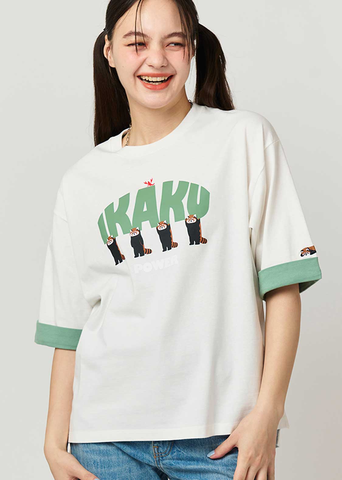 Ikaku Power | Big Silhouette Roll-up T-shirt