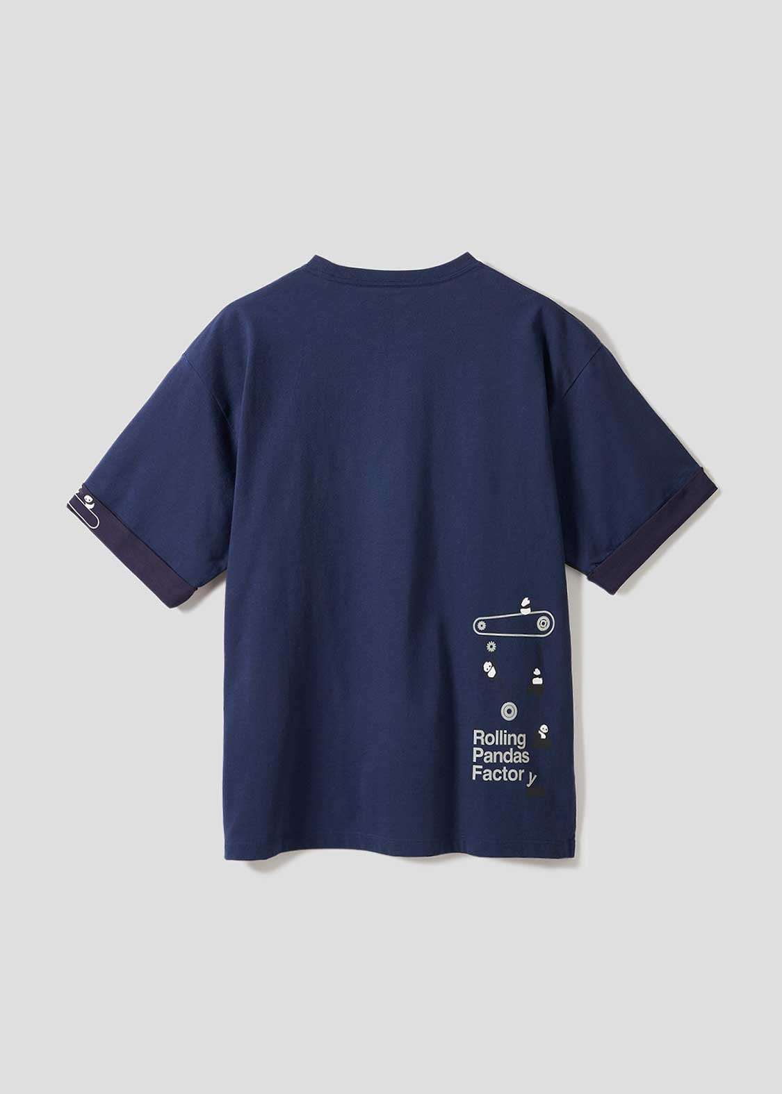 Rolling Pandas Factory | Big Silhouette Roll-up T-shirt