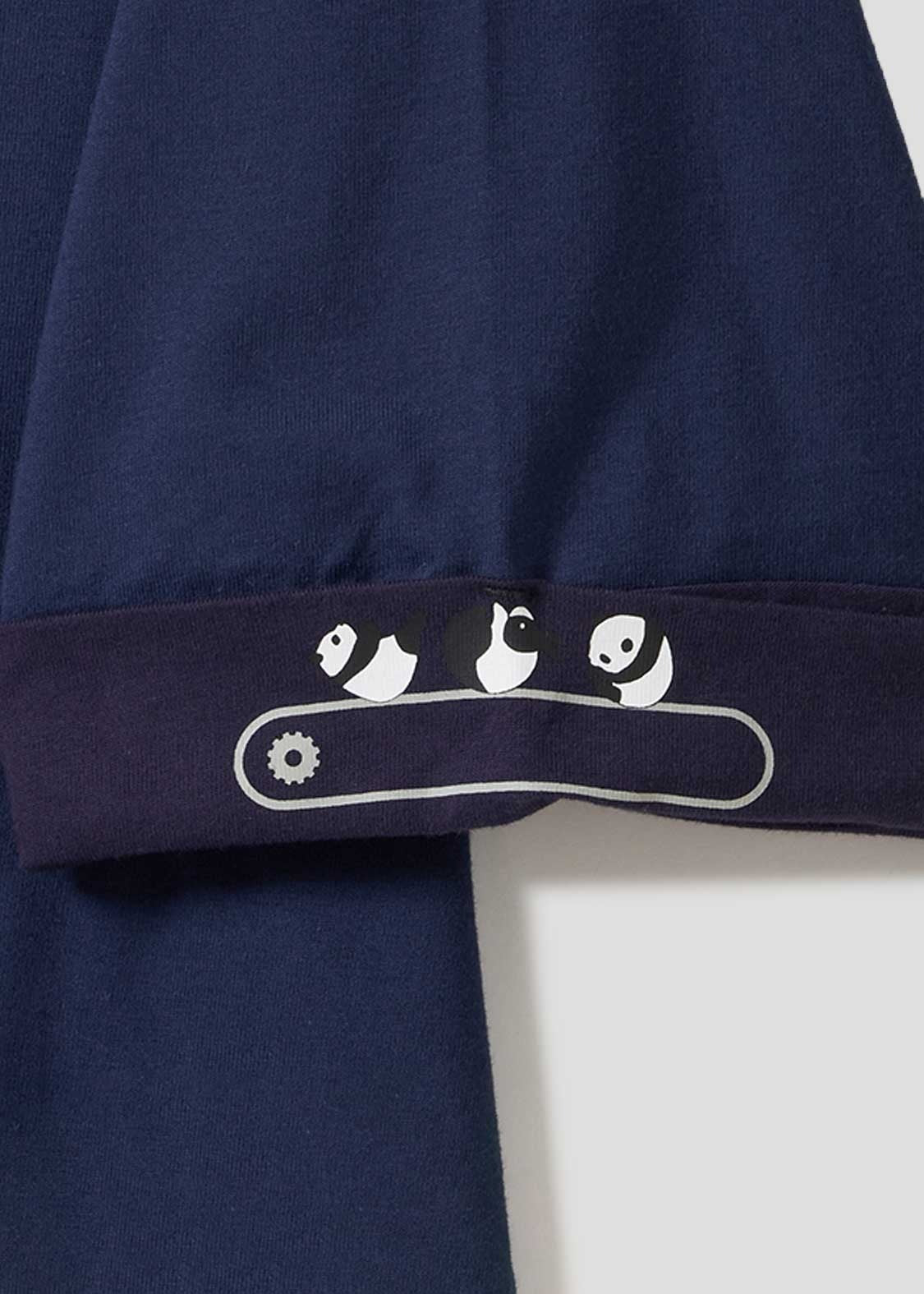 Rolling Pandas Factory | Big Silhouette Roll-up T-shirt