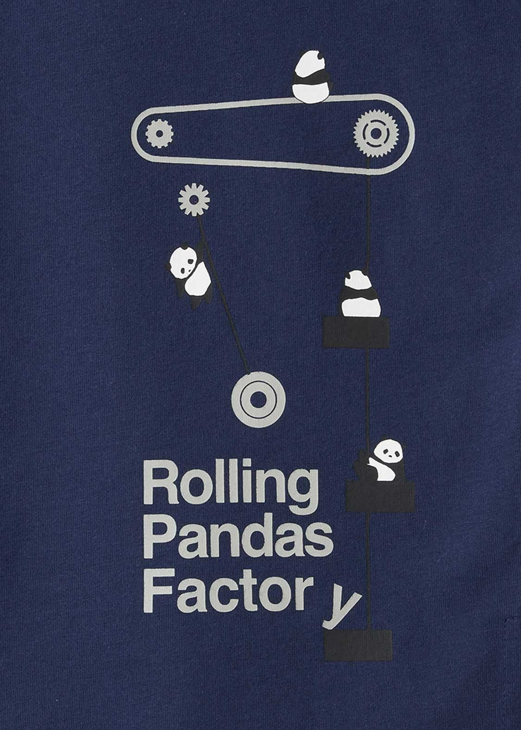 Rolling Pandas Factory | Big Silhouette Roll-up T-shirt