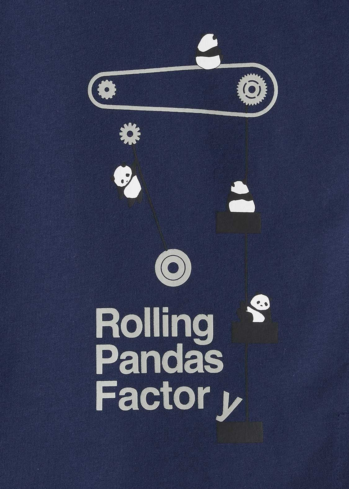 Rolling Pandas Factory | Big Silhouette Roll-up T-shirt