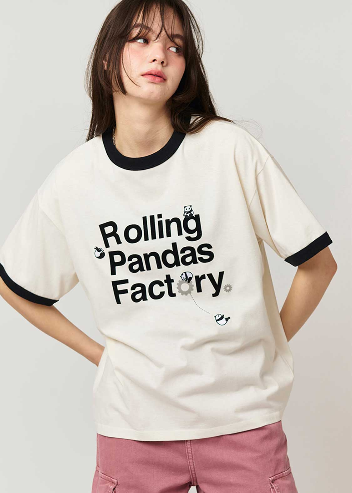 Trim Short Sleeve Tee (Rolling Pandas Factory)