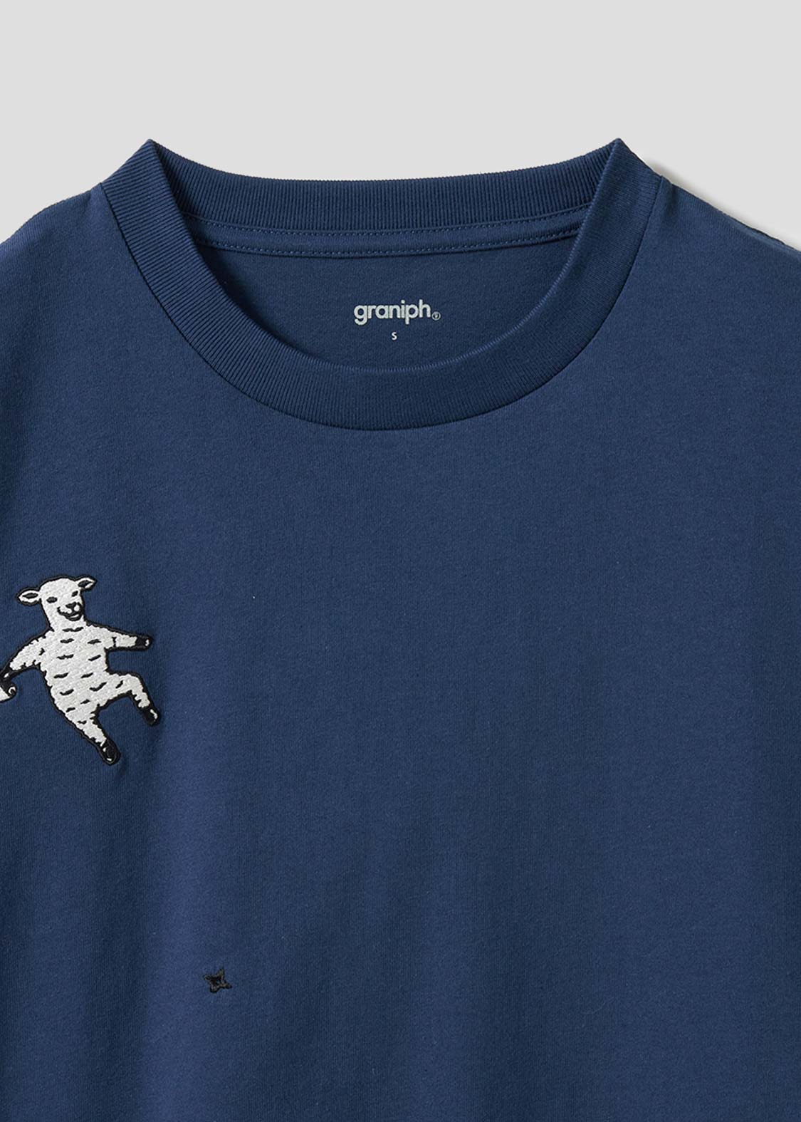 Sea Side Switching Big Silhouette Short Sleeve Tee (Lamb Chop NINJA)