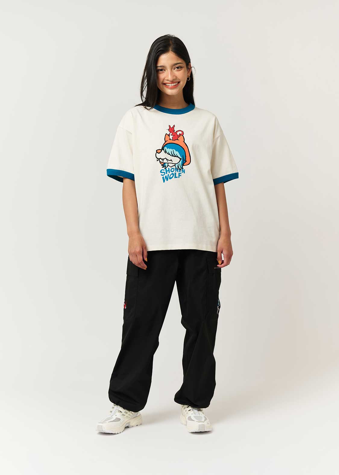 Shonen Wolf | Big Silhouette Trim T-Shirt