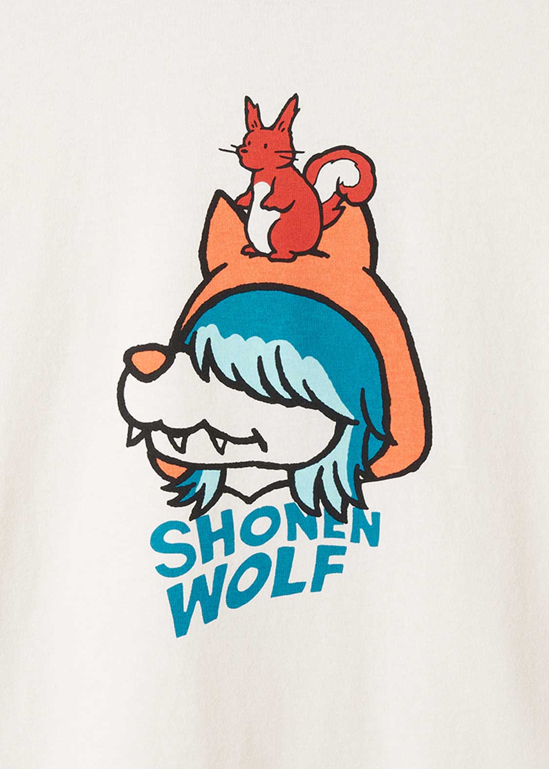 Shonen Wolf | Big Silhouette Trim T-Shirt