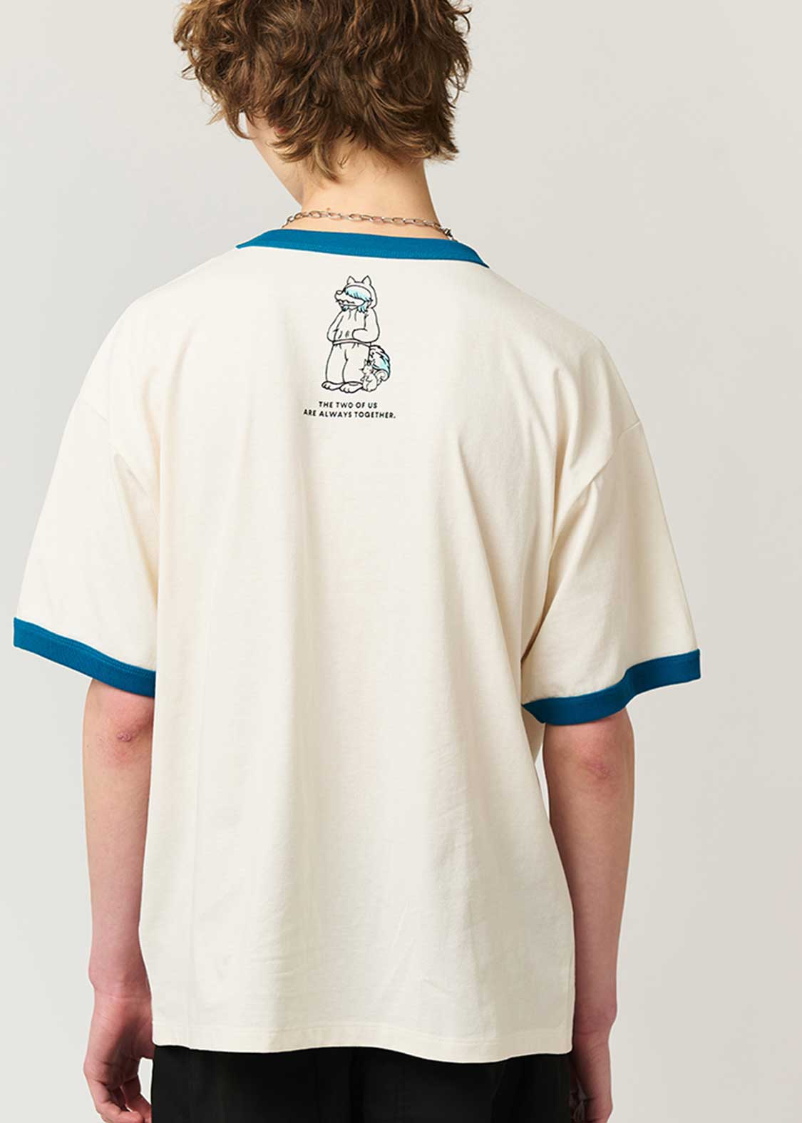 Shonen Wolf | Big Silhouette Trim T-Shirt