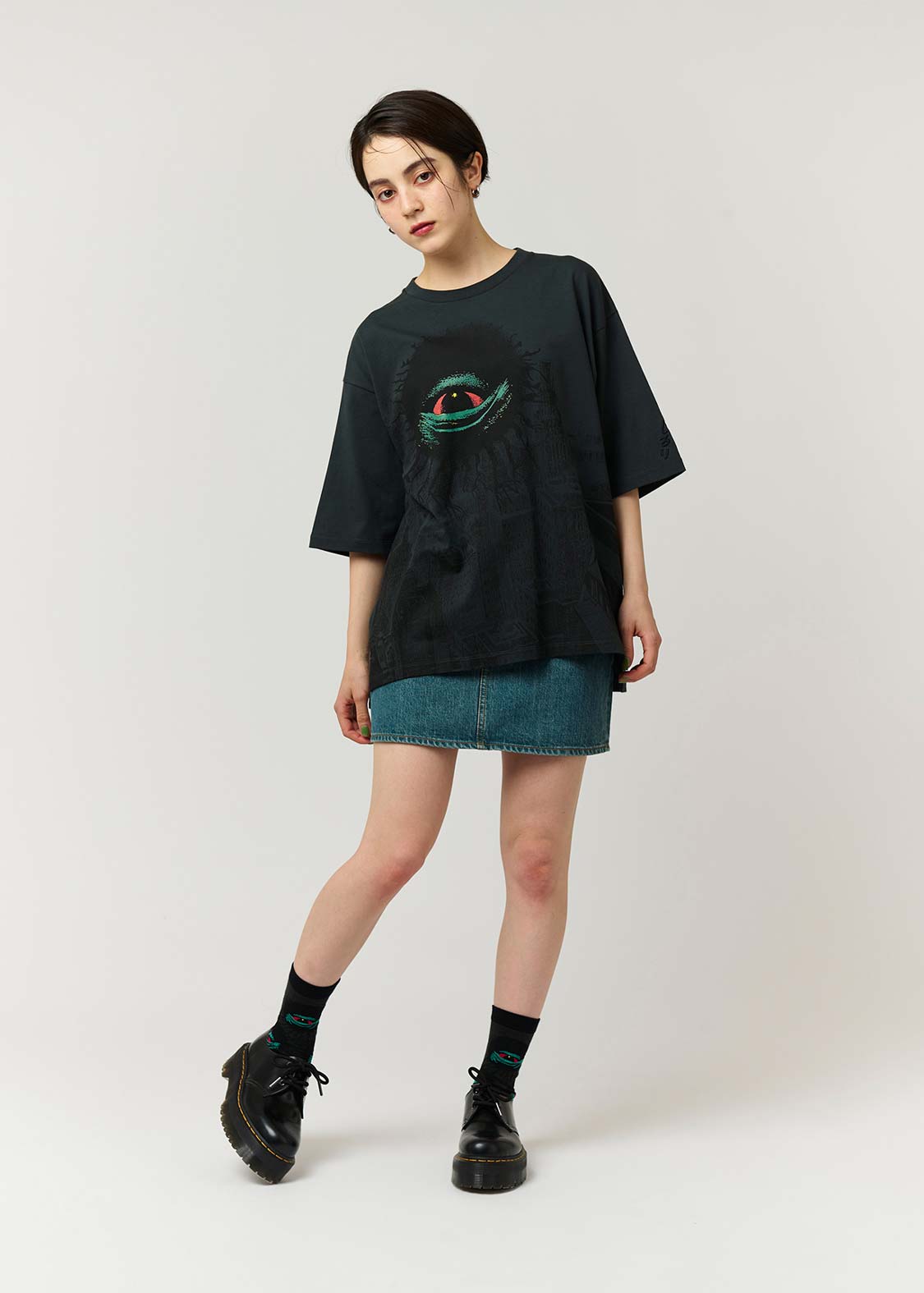 Shigeru Mizuki Big Silhouette Half Sleeve Tee (Shigeru Mizuki_Backbeard)