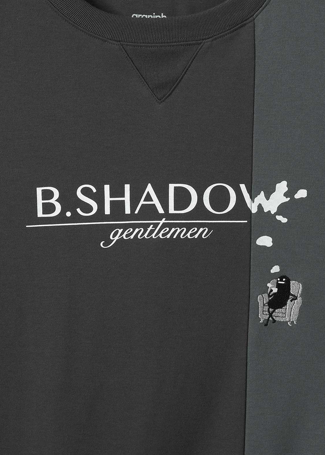 Beautiful Shadow Gentlemen | Big Silhouette T-Shirt With Switching