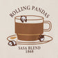 Rolling Pandas Tee | Big Silhouette T-Shirt With Switching