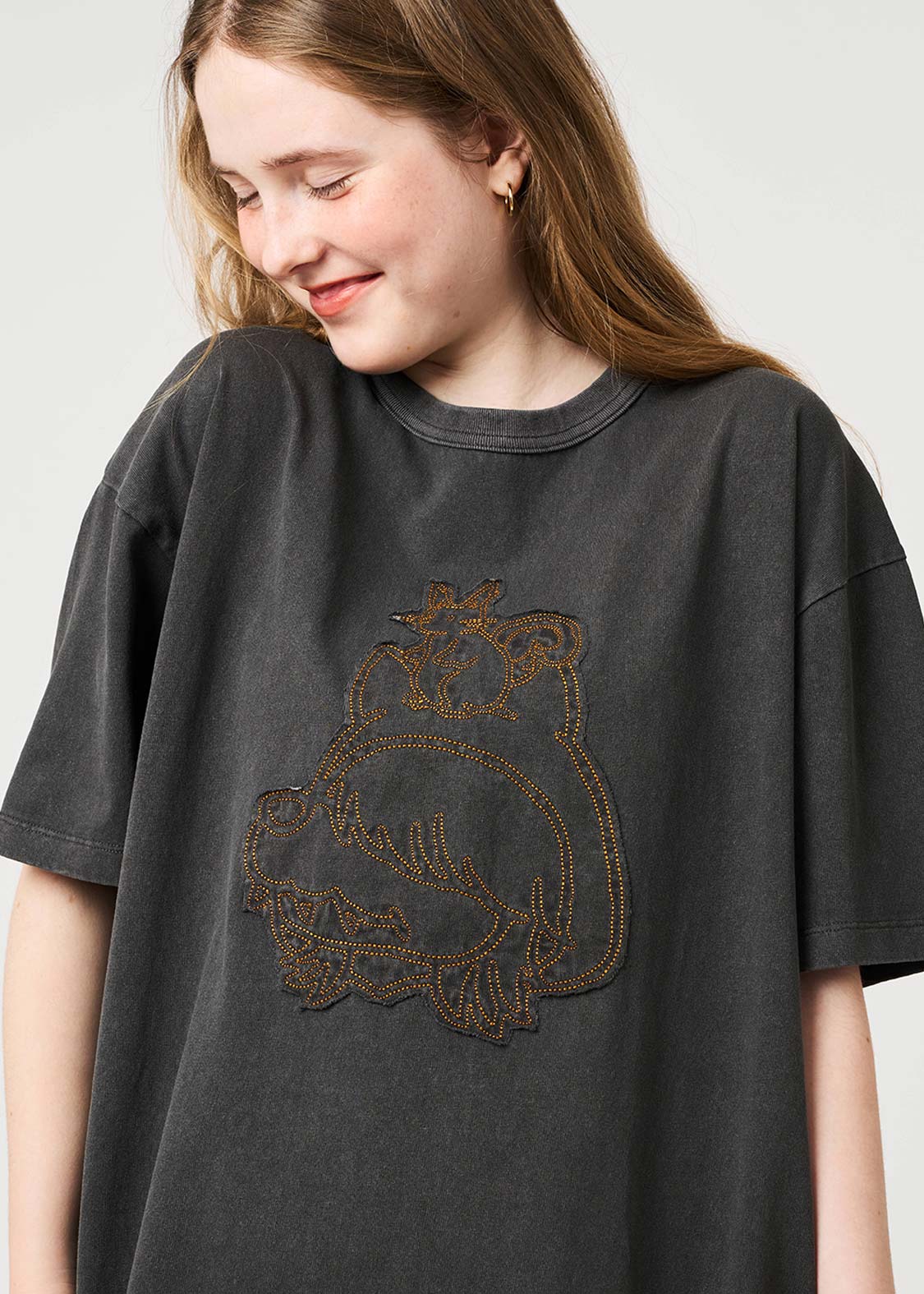 Shounen Wolf A | Pigment Big Silhouette T-Shirt