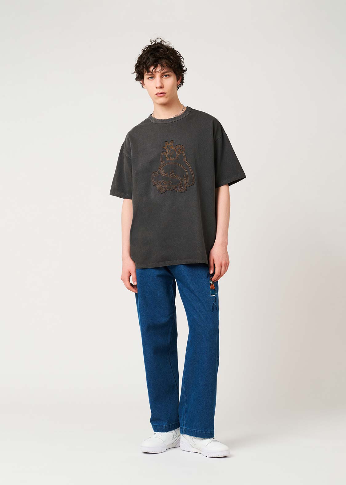 Shounen Wolf A | Pigment Big Silhouette T-Shirt