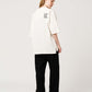 Neko Kaburi Beautiful Shadow WH | Pigment Oversized T-Shirt