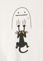 Neko Kaburi Beautiful Shadow WH | Pigment Oversized T-Shirt