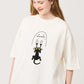 Neko Kaburi Beautiful Shadow WH | Pigment Oversized T-Shirt