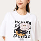 Rolling Panda's Donuts | Applique T-Shirt