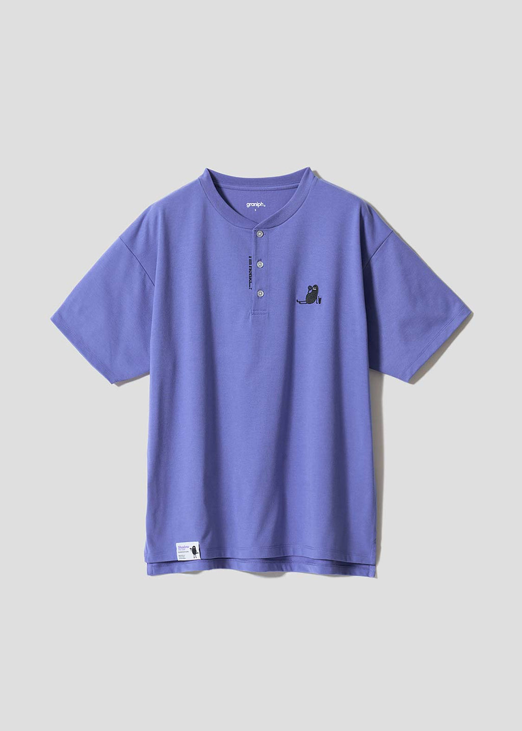 Beautiful Shadow Fit Club | Dry Henley Neck Big T-Shirt