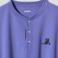 Beautiful Shadow Fit Club | Dry Henley Neck Big T-Shirt