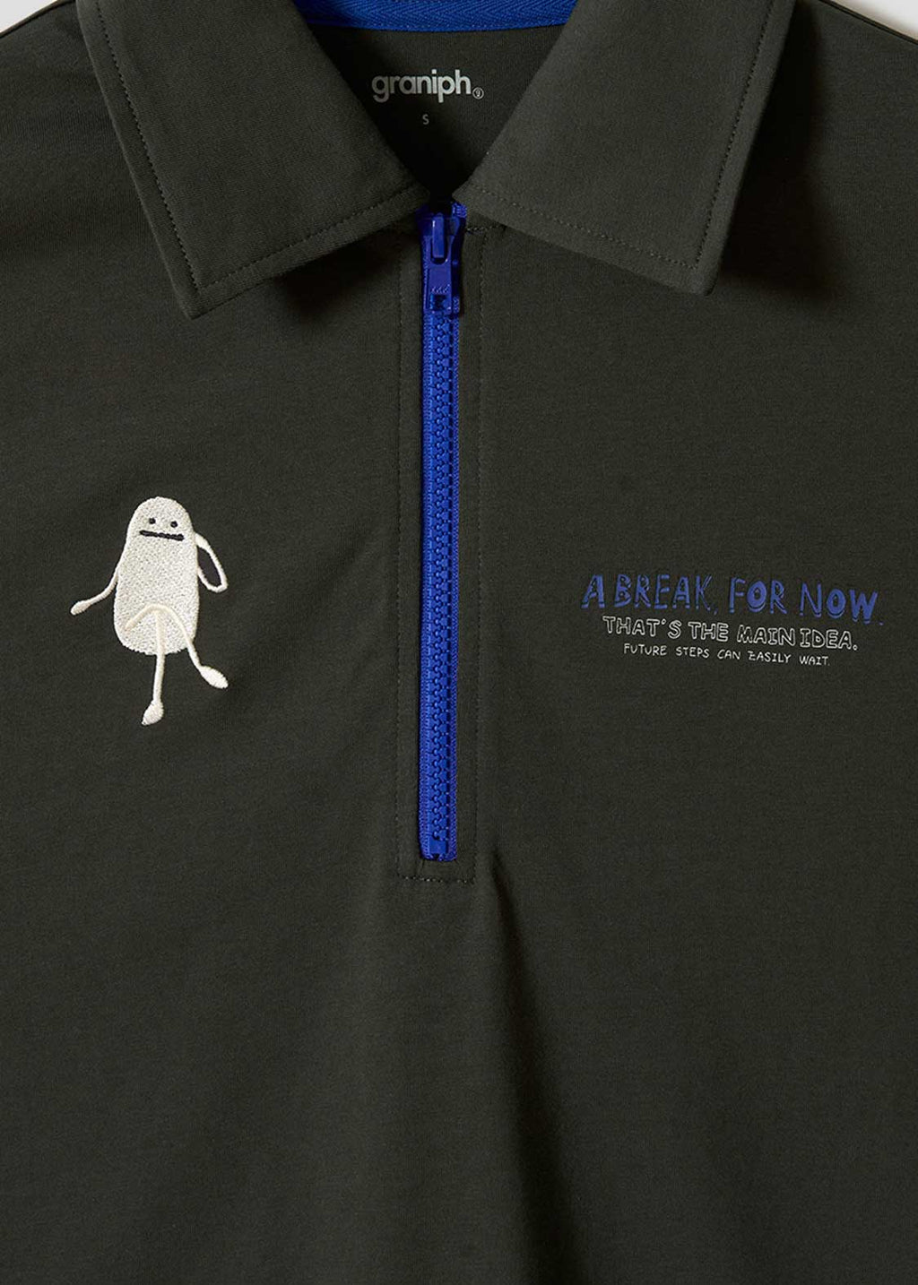 Beautiful Shadow Just Be Here DRK | Half-Zip Big Silhouette T-Shirt