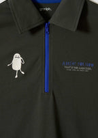 Beautiful Shadow Just Be Here DRK | Half-Zip Big Silhouette T-Shirt
